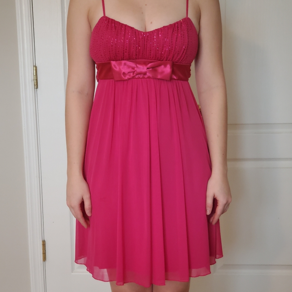 Ruby Rox Hot Pink Homecoming Dress Size XS